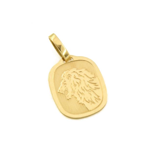 MEDAGLIA ORO GIALLO 750/1000 SEGNO ZODIACALE LEONE - 