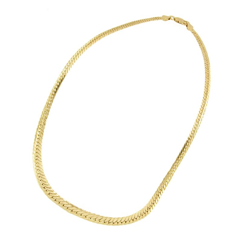 GIROCOLLO ORO GIALLO 750/1000 MAGLIA GRUMETTA A SCALARE - CM. 42 - 