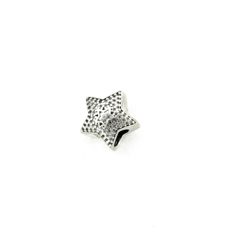 PANDORA - CHARM - ARGENTO 925/1000 - MOD. STELLA CADENTE PAV&Egrave; - PANDORA