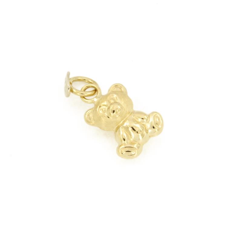 CIONDOLO ORO GIALLO 750/1000 ORSETTO SEMI-SATINATO - 