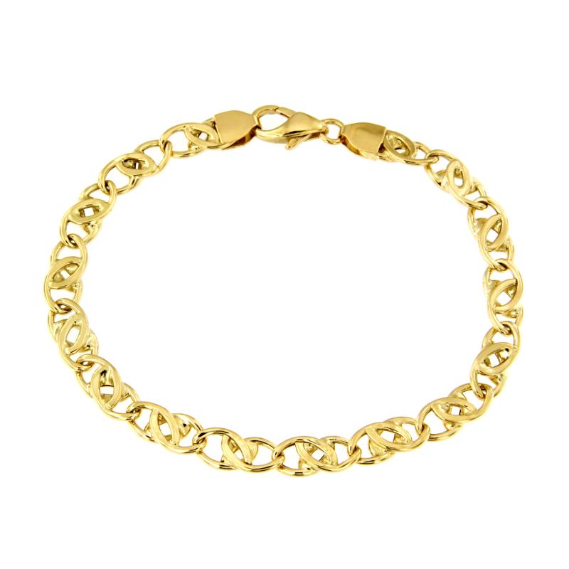 BRACCIALE ORO GIALLO 750/1000 MAGLIA GRUMETTA DOPPIA - CM. 20 - 