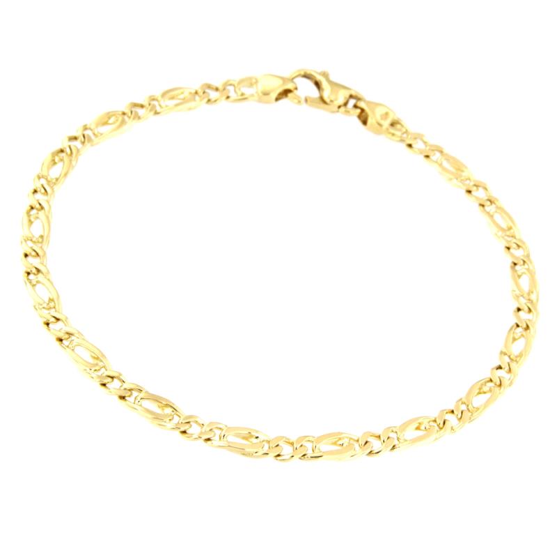 BRACCIALE ORO GIALLO 750/1000 MAGLIA 1+1 - CM. 21 - 