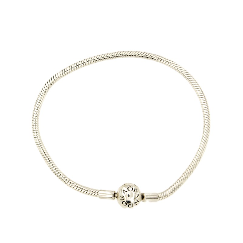 PANDORA - BRACCIALE - ARGENTO 925/1000 - MOD. MOMENTS CHIUSURA A SFERA - CM. 21 - PANDORA