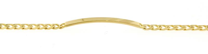 BRACCIALE IN ORO GIALLO 750\1000 BARBAZZALE CON TARGA - 