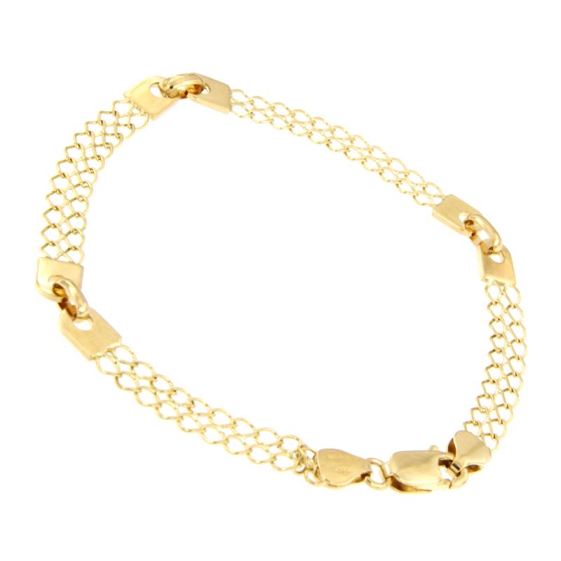 BRACCIALE ORO GIALLO 750/1000 MAGLIA PIATTA - CM. 19 - 