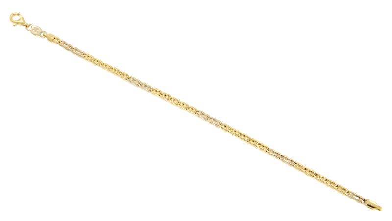 BRACCIALE DUE ORI 750/1000 MAGLIA 5+2 - CM. 20 - 