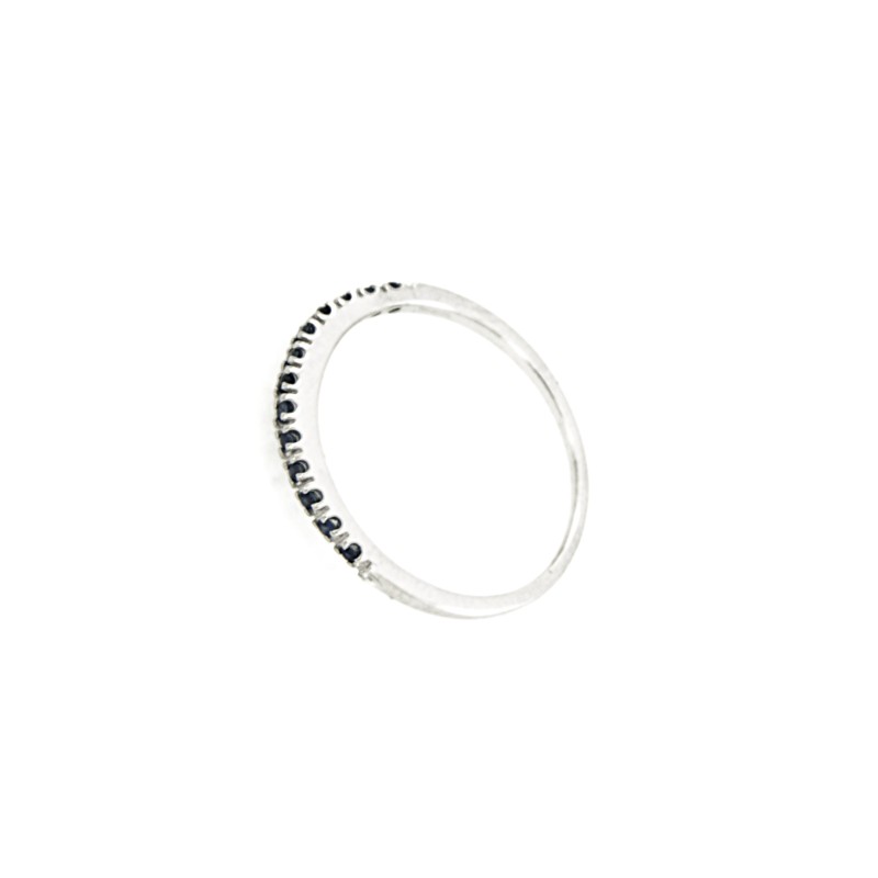 VERETTA ORO BIANCO 750/1000 CON ZAFFIRI - MIS. 12 (NO MESSA A MISURA) - 