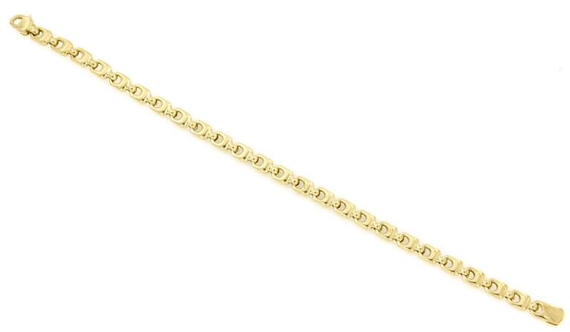 CHIMENTO - BRACCIALE - ORO GIALLO 750/1000 - MAGLIA SEGMENTI - CM. 19 - CHIMENTO