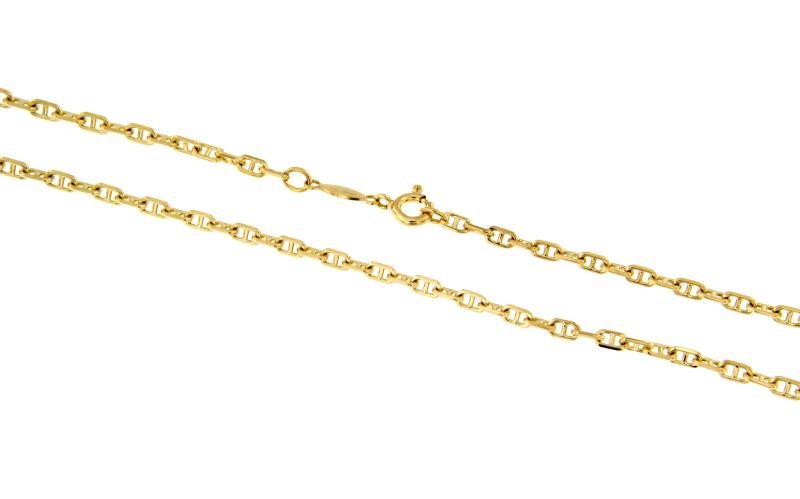 CATENA ORO GIALLO 750/1000 MAGLIA FORZATINA CON TRAVERSINO - CM. 50.50 - 