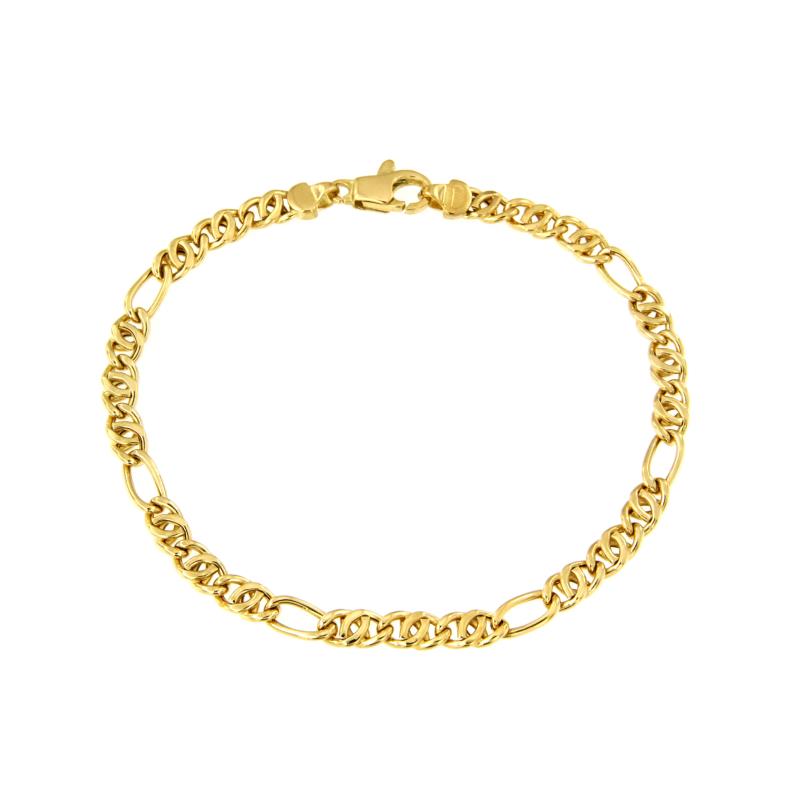 BRACCIALE ORO GIALLO 750/1000 MAGLIA 3+1 - CM. 18.5 - 