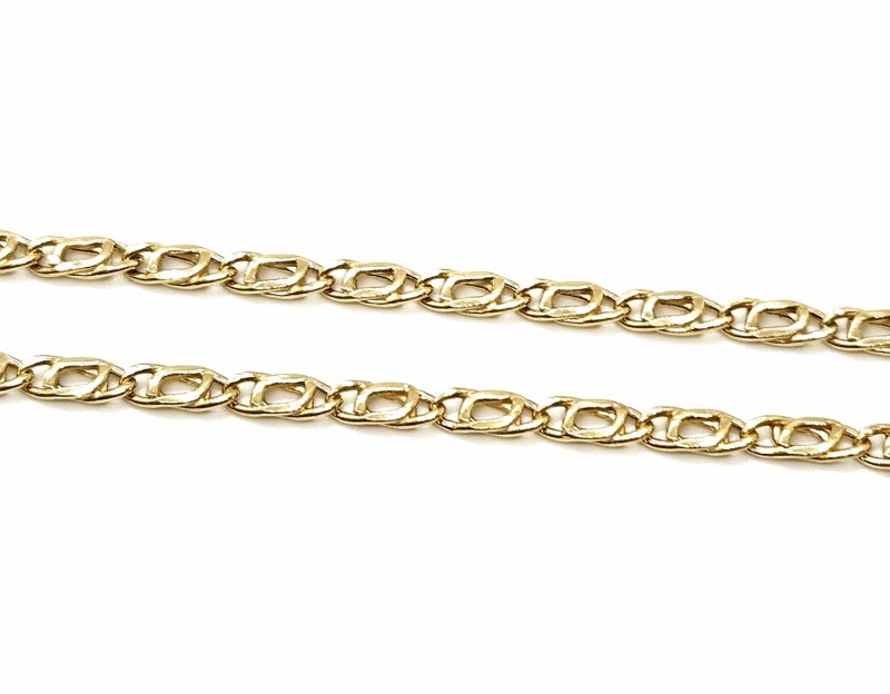 COLLANA ORO GIALLO 750/1000 MAGLIA OCCHIO DI PERNICE CM 50 - 