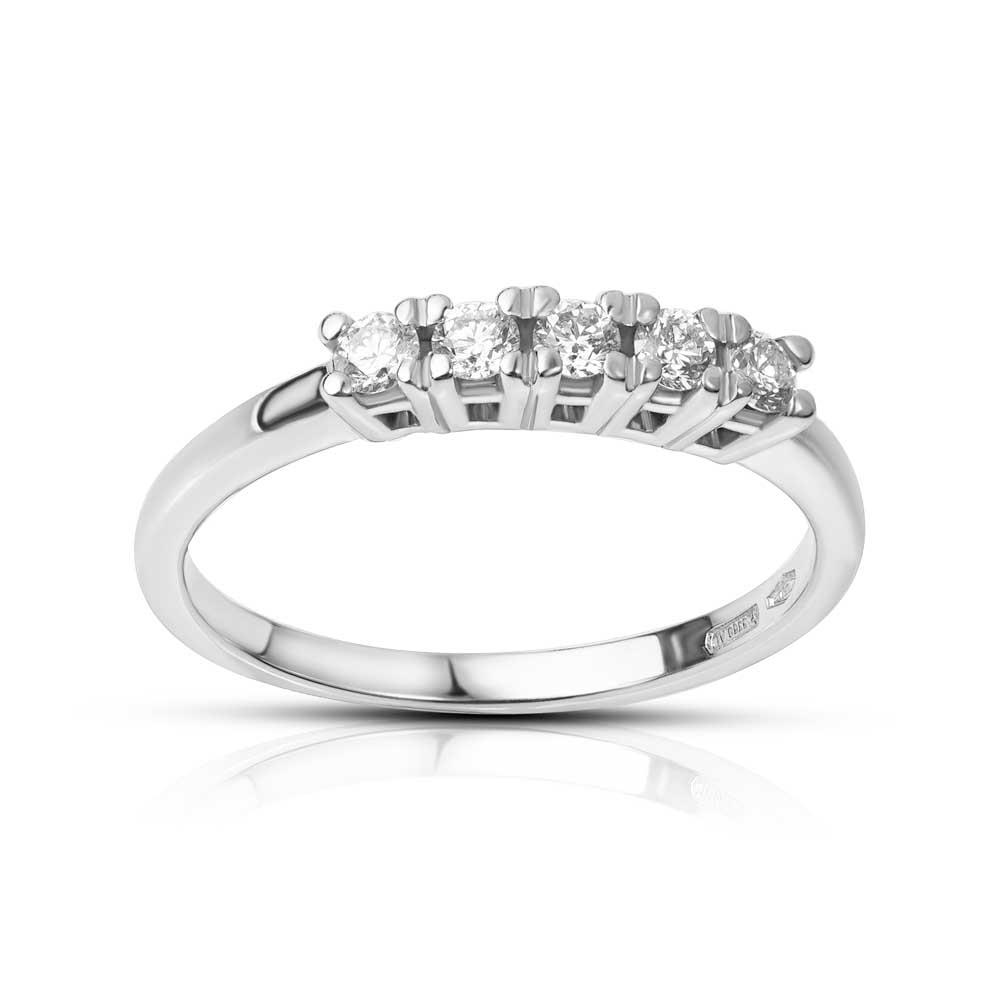 CLAIRE - VERETTA ORO BIANCO CON DIAMANTI 0.35 CT - LAURENZA GIOIELLI