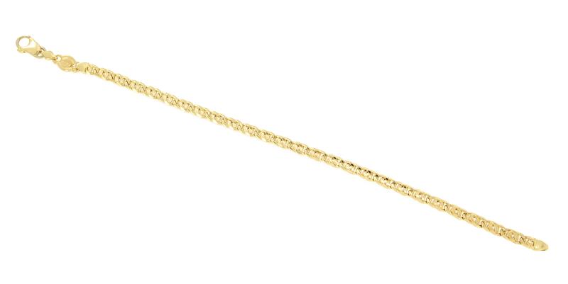 BRACCIALE ORO GIALLO 750/1000 MAGLIA GRUMETTA DOPPIA - CM. 20.5 - 
