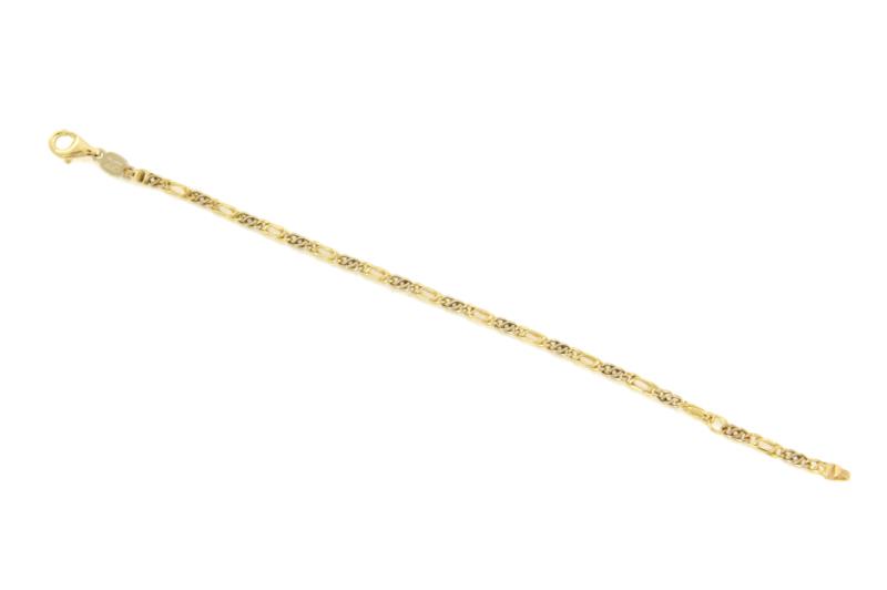 BRACCIALE DUE ORI 750/1000 MAGLIA 1+1 - CM. 15 - 