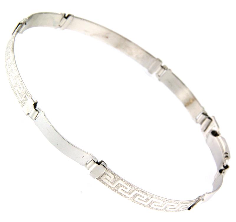 BRACCIALE ORO BIANCO 750/1000 A SEGMENTI CM. 20.5 - 