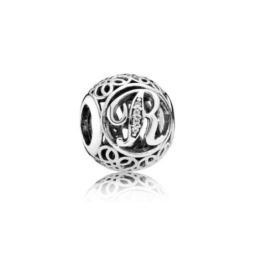 PANDORA - CHARM - ARGENTO 925/1000 - MOD. ALFABETO VINTAGE  - PANDORA