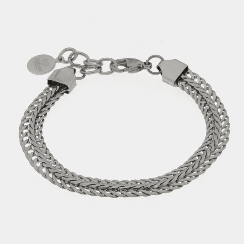 BY SIMON - BRACCIALE IN ACCIAIO A CATENA DOPPIA - BY SIMON UOMO