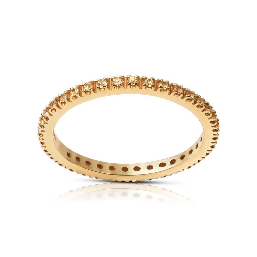 IRIDE - ETERNELLE ORO GIALLO 750/1000 CON ZAFFIRI GIALLI MIS. 15 - LAURENZA GIOIELLI