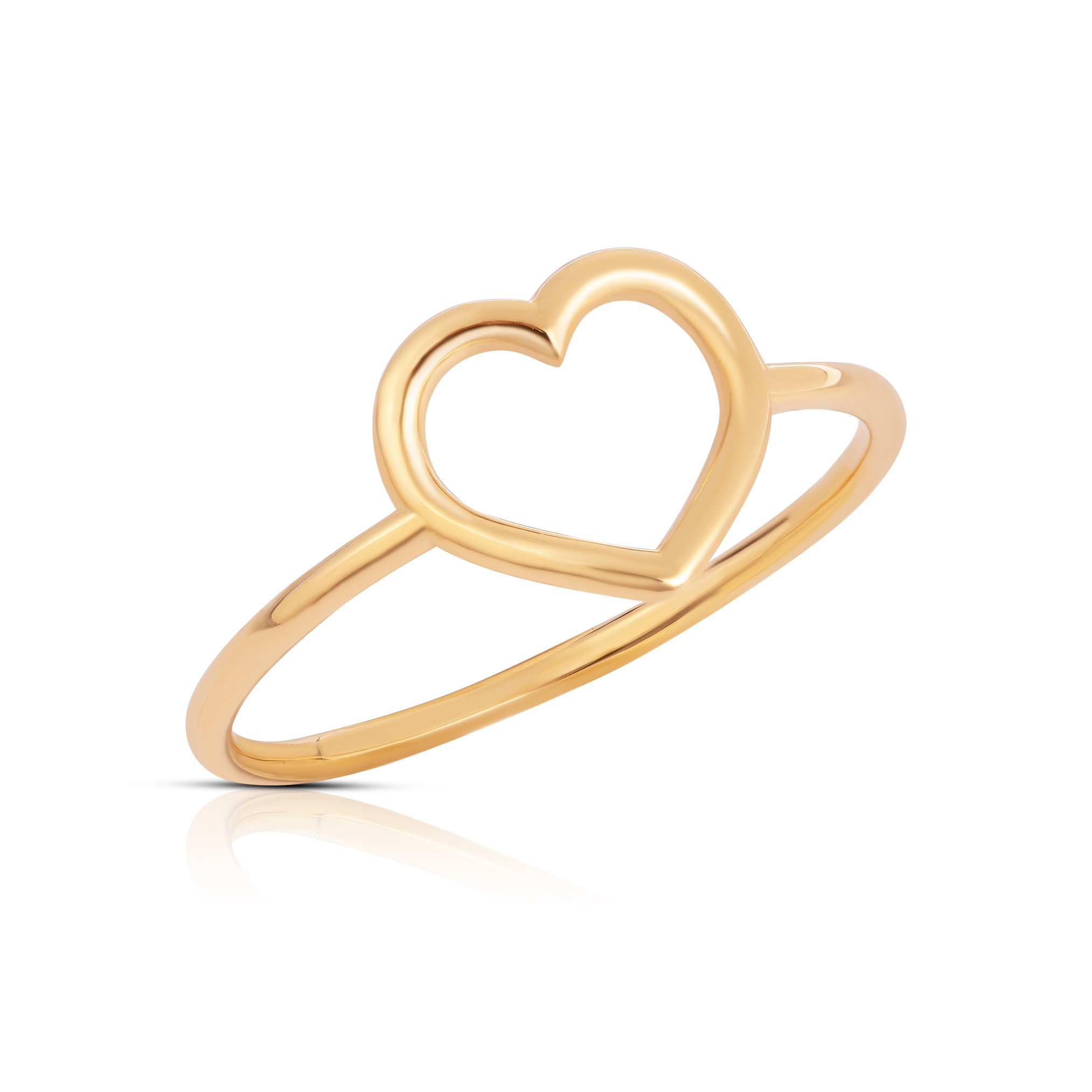 POETICA - ANELLO ORO GIALLO 750/1000 GAMBO E CUORE A FILO - MIS. 16 - LAURENZA GIOIELLI