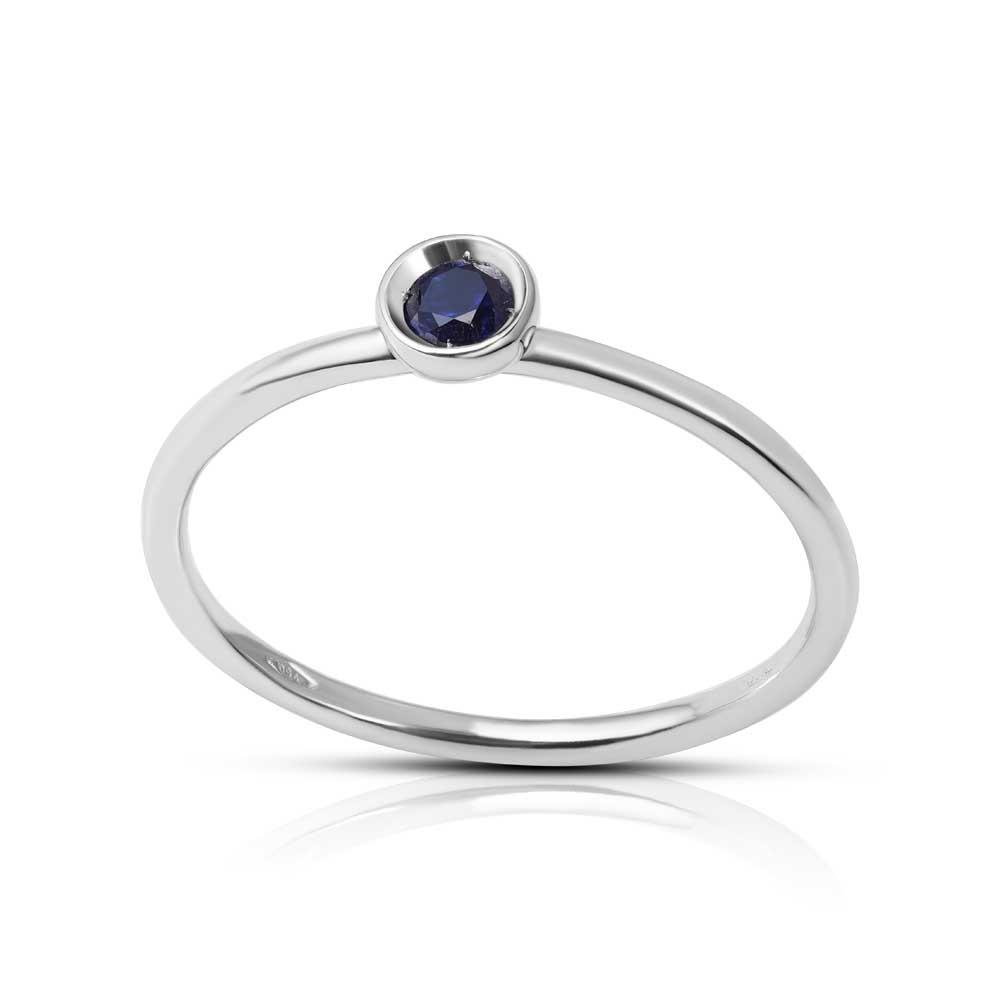 GIOIA - ANELLO ORO BIANCO CON ZAFFIRO - LAURENZA GIOIELLI