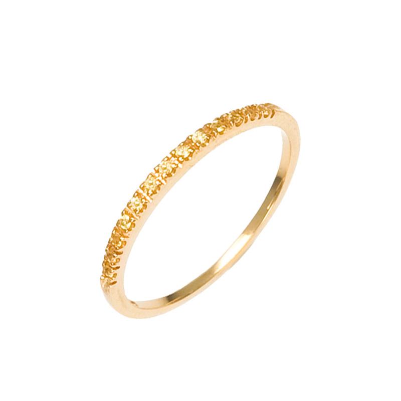 IRIDE - VERETTA ORO GIALLO 750/1000 CON ZAFFIRI GIALLI MIS. 10 - LAURENZA GIOIELLI