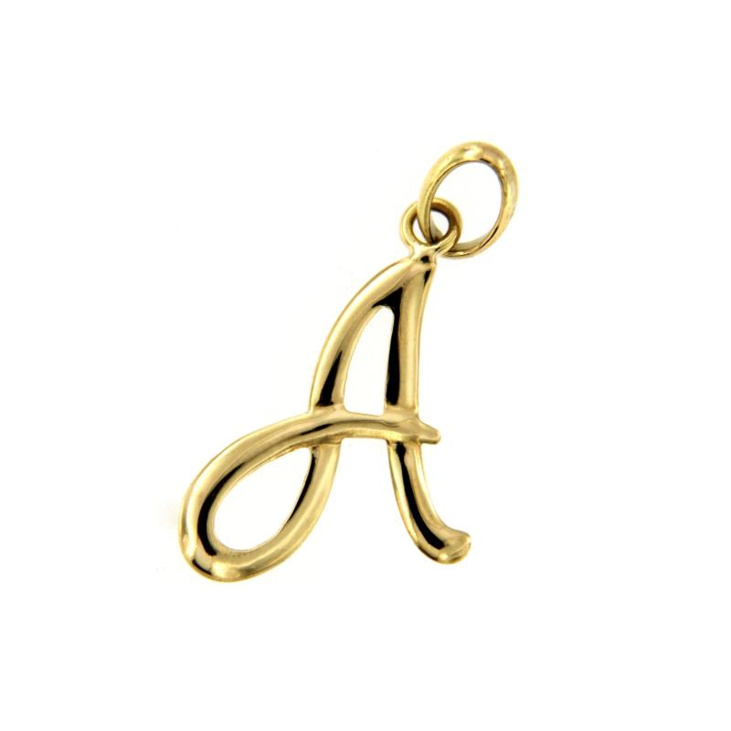 CIONDOLO ORO GIALLO 750/1000 LETTERA A  - 