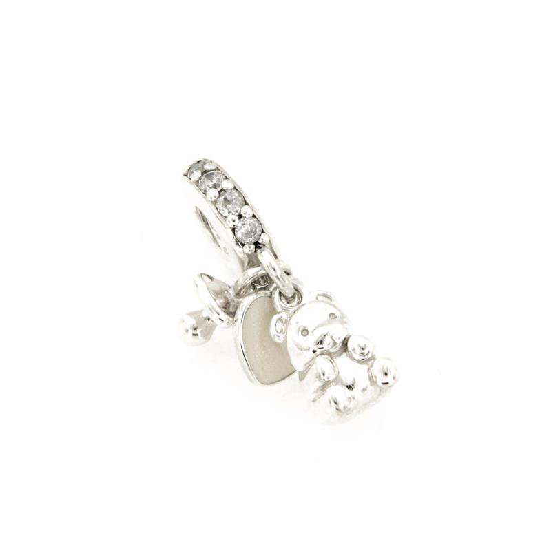 PANDORA - CHARM - ARGENTO 925/1000 - MOD. PENDENTE ORSETTO CIUCCIO - PANDORA