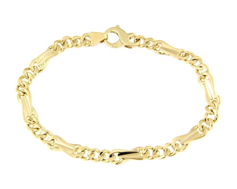 BRACCIALE ORO GIALLO 750/1000 MAGLIA 3+1 - CM. 21 - 