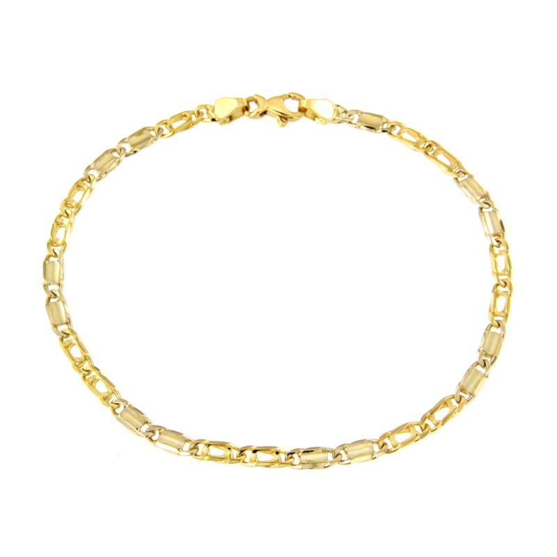 BRACCIALE DUE ORI 750/1000 MAGLIA 2+2 - CM 20,5 - 