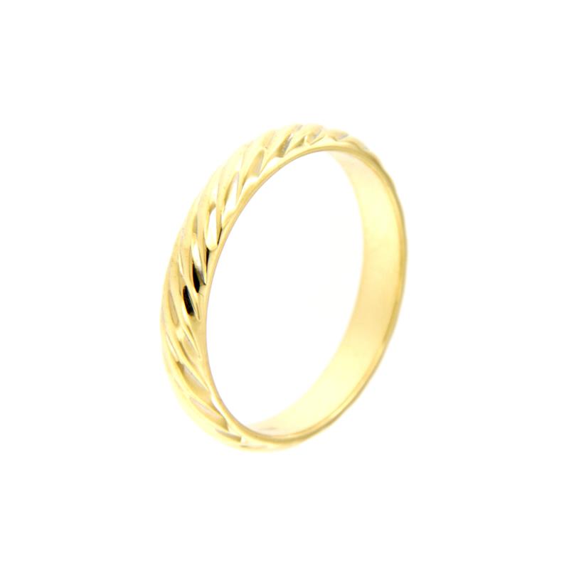 ANELLO ORO GIALLO 750/1000 FEDINA RITORTA - MIS. 13.5  - 