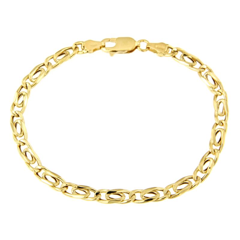 BRACCIALE ORO GIALLO 750/1000 MAGLIA GRUMETTA DOPPIA - CM 20 - 