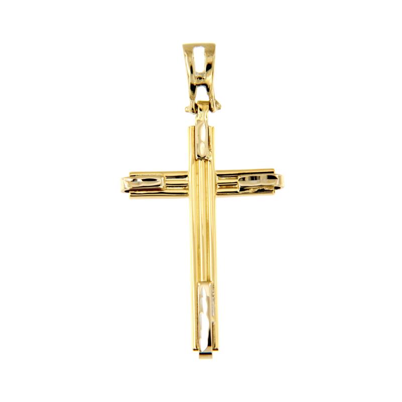 CIONDOLO DUE ORI 750/1000 CROCE - 