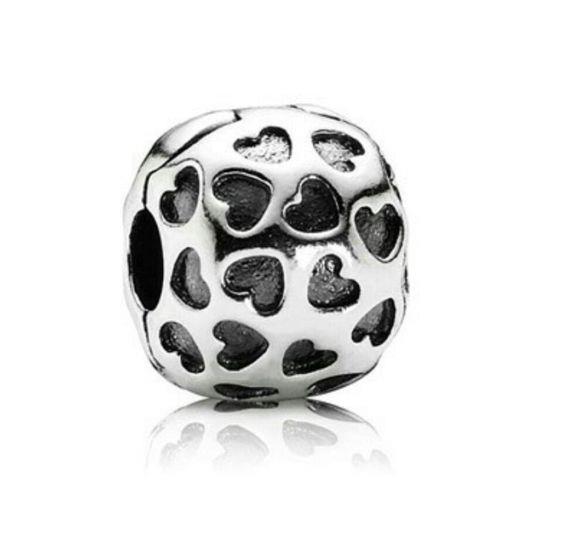 PANDORA - CHARMS - ARGENTO 925/1000 - MOD. CLIPS SHOWERED WITH LOVE - PANDORA