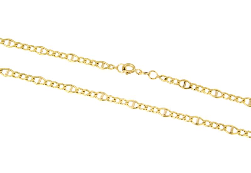 CATENA DUE ORI 750/1000 MAGLIA 3+1 - CM 51 - 