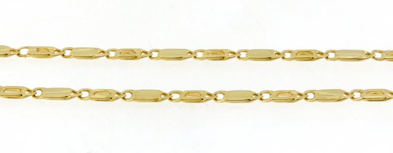 COLLANA IN ORO GIALLO 750\1000 PLACCHETTE LUCIDE LUNGHEZZA 60 CM - 