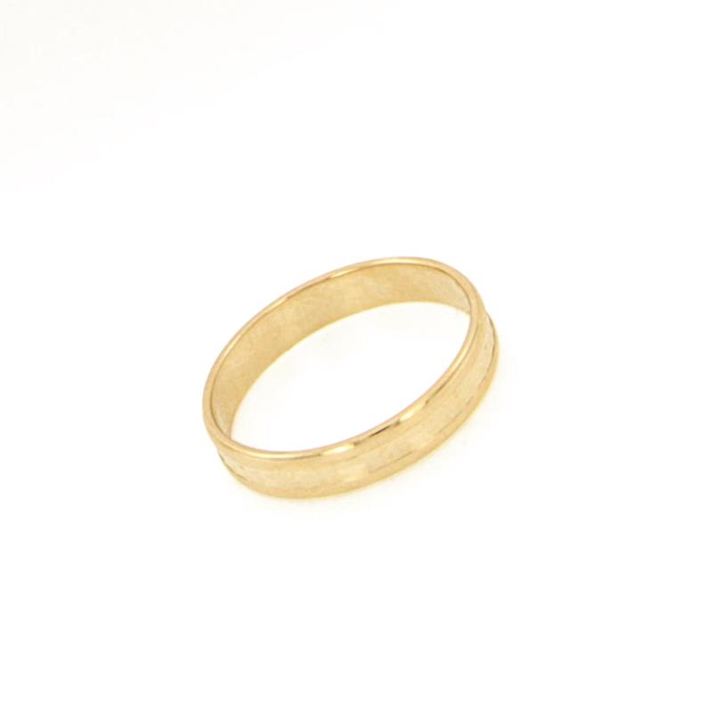 ANELLO  ORO GIALLO 750/1000 FEDINA LAVORATA - MIS. 17 - 