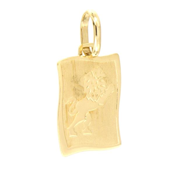 MEDAGLIETTA ORO GIALLO 750/1000 SEGNO ZODIACALE "LEONE" - 