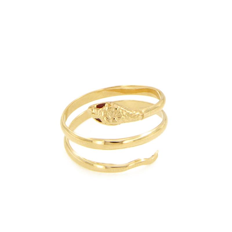 ANELLO ORO GIALLO 750/1000 SERPENTE - MIS. 17 - 