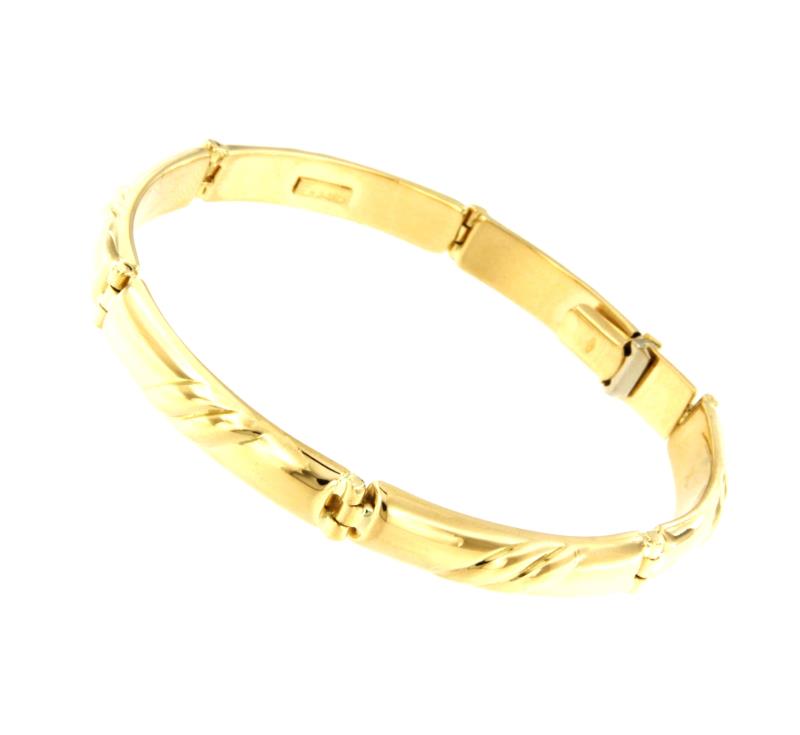 BRACCIALE ORO GIALLO 750/1000 A SEGMENTI - CM 18 - 