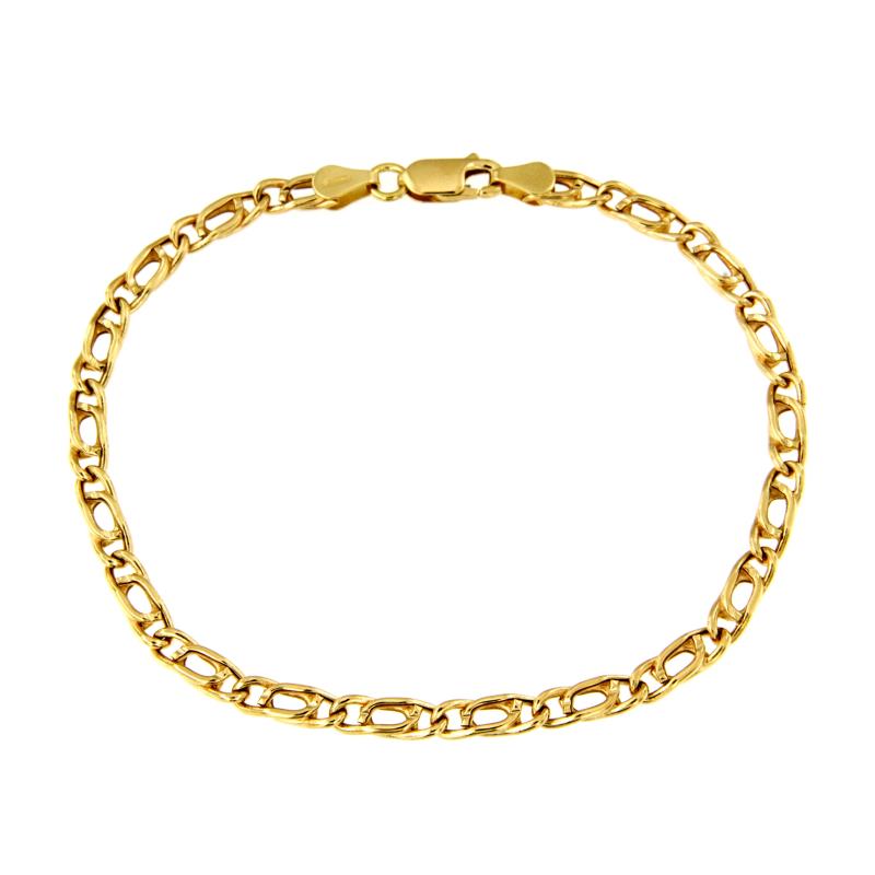 BRACCIALE ORO GIALLO 750/1000 MAGLIA GRUMETTA DOPPIA - CM 21.5 - 