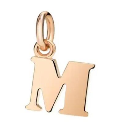 DODO - CIONDOLO - ORO ROSA 375/1000 - MOD. LETTERA M - DODO