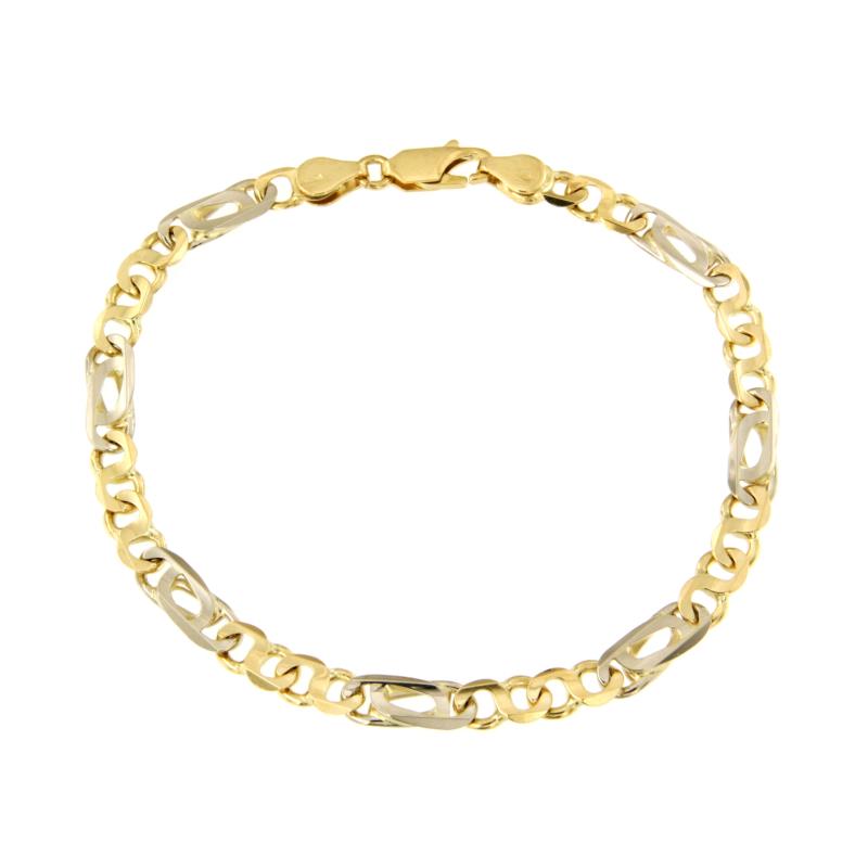 BRACCIALE DUE ORI 750/1000 MAGLIA 2+1 - CM 20.5 - 