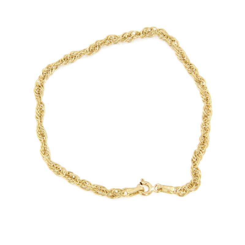 BRACCIALE ORO GIALLO 750/1000 MAGLIA TRECCIA - MIS. 19 - 