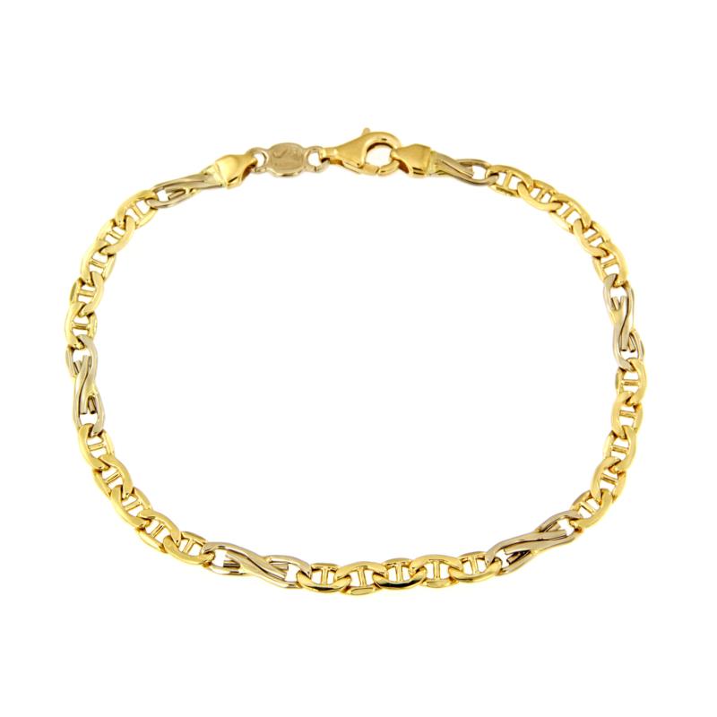 BRACCIALE DUE ORI 750/1000 MAGLIA 5+1 - CM 21 - 