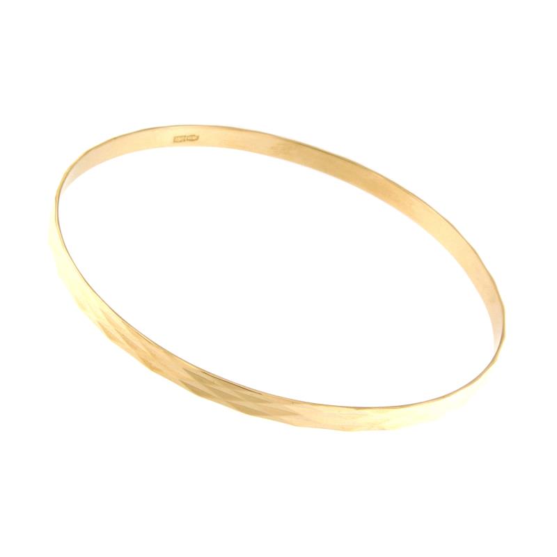 BRACCIALE ORO GIALLO 750/1000 SCHIAVA SFACCETTATO - 