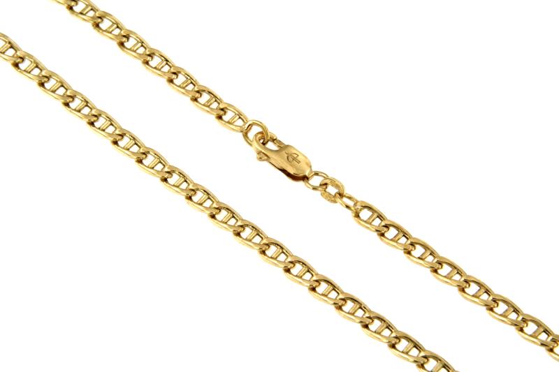 CATENA ORO GIALLO 750/1000 MAGLIA GRUMETTA CON TRAVERSINO - CM. 50 - 