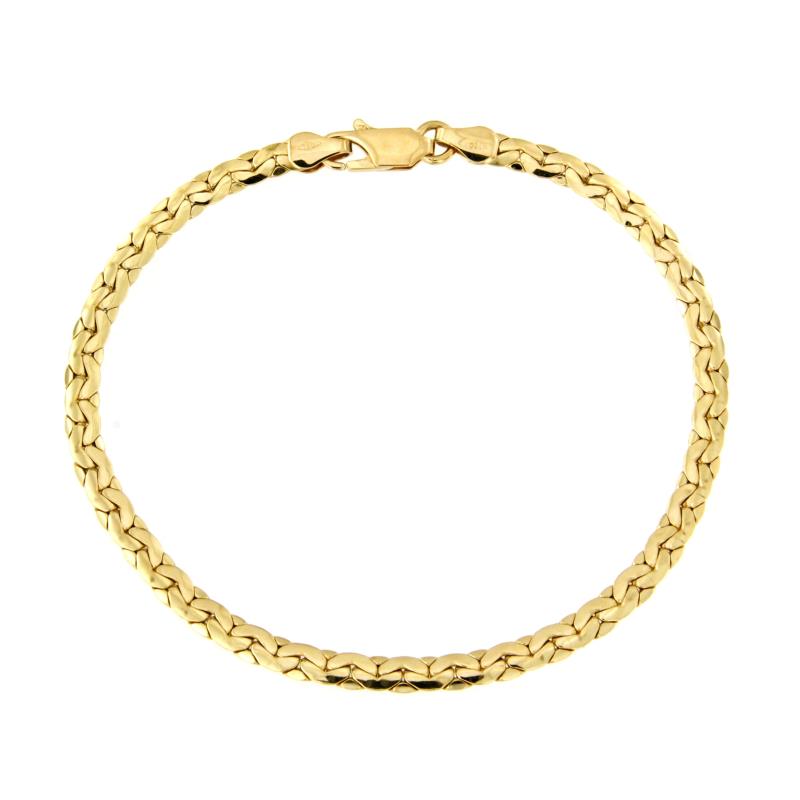 BRACCIALE ORO GIALLO 750/1000 MAGLIA GRUMETTA - CM 19 - 