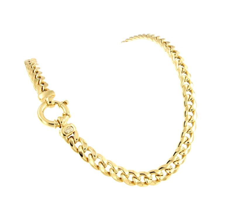 GIROCOLLO ORO GIALLO 750/1000 MAGLIA GRUMETTA - CM. 46 - 