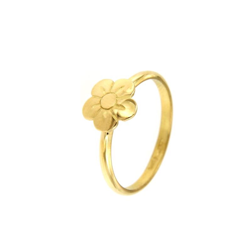 ANELLO ORO GIALLO 750/1000 CON FIORE - MIS 8 - 