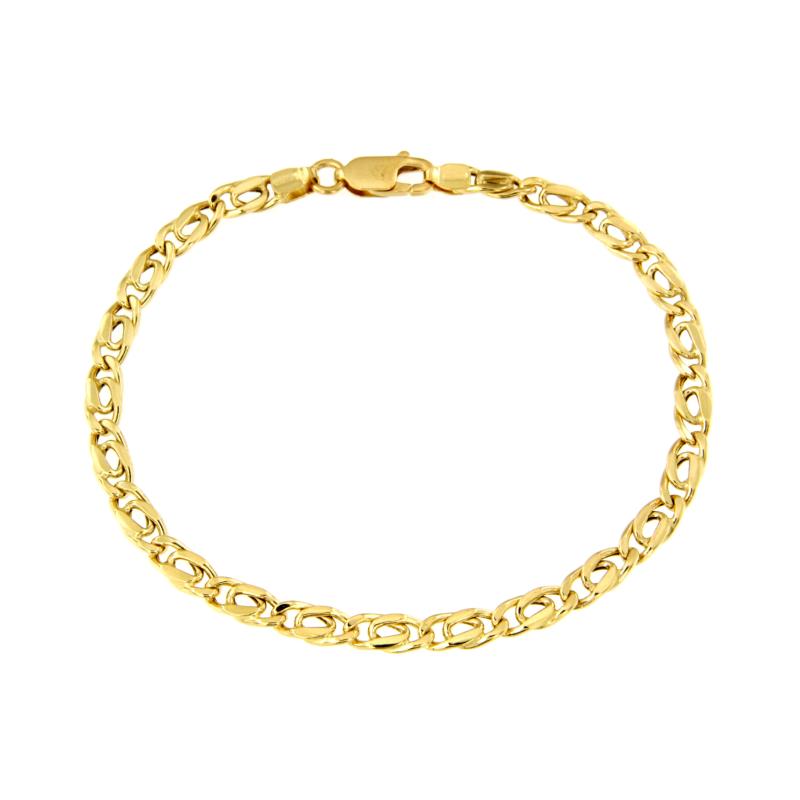 BRACCIALE ORO GIALLO 750/1000 MAGLIA GRUMETTA DOPPIA - CM 19.5 - 